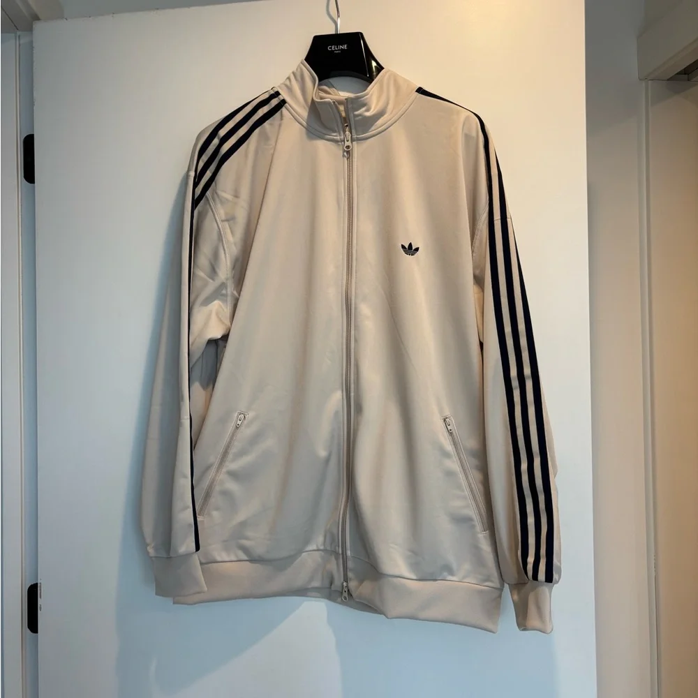 NWT adidas Cream and Black Track Jacket